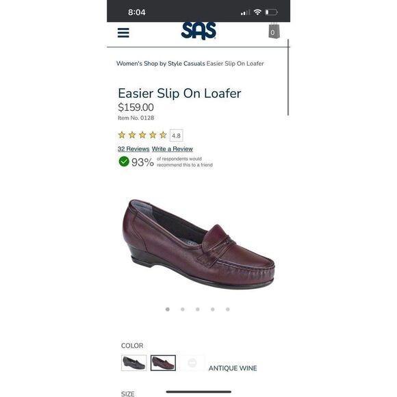 SAS Easier Slip On Loafer size 8.5 - Picture 9 of 9